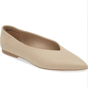 Open Edit,Kyler,Pointed Flat,Elegant Beige Women's Flat Shoes,Size 10 New